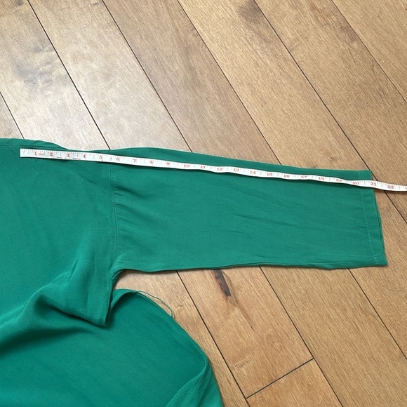 NAÏF NAIF Montreal green emerald midi shirt slip dress MEDIUM longsleeve - Picture 10 of 10